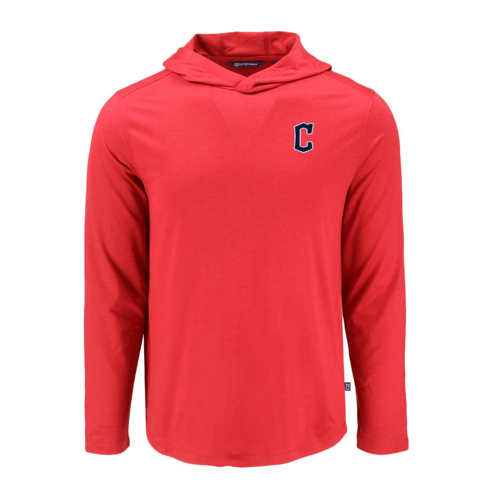 Cleveland Guardians Cutter & Buck Coastline Epic Comfort Recycled Eco Hoodie Long Sleeve T-Shirt | MLB Outlet