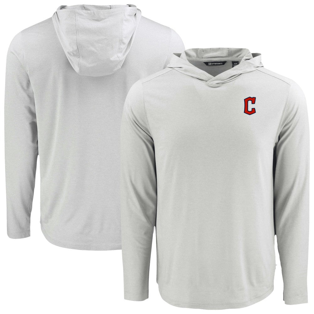 Cleveland Guardians Cutter & Buck Coastline Epic Comfort Recycled Eco Hoodie Long Sleeve T-Shirt | MLB Sale