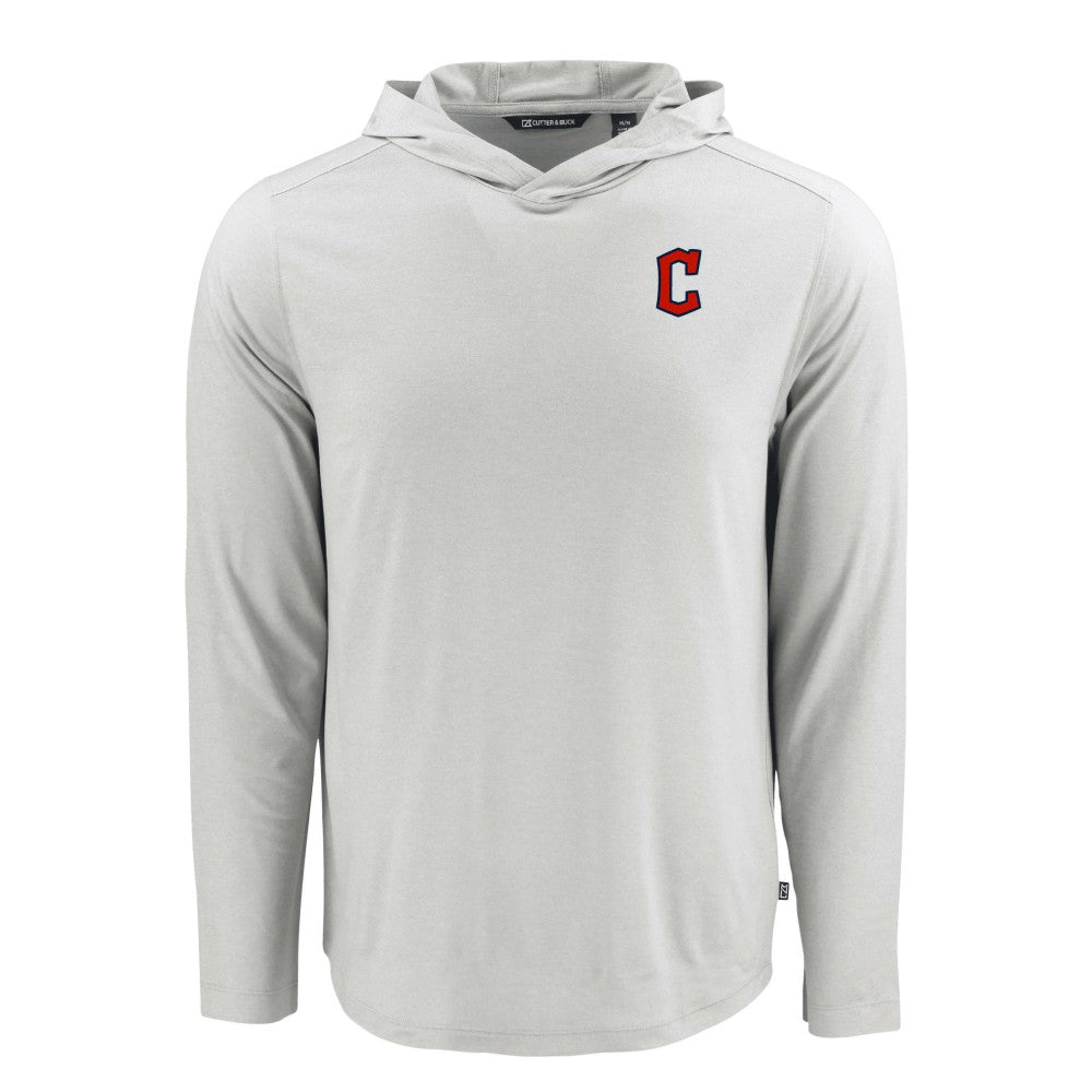 Cleveland Guardians Cutter & Buck Coastline Epic Comfort Recycled Eco Hoodie Long Sleeve T-Shirt | MLB Sale