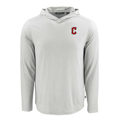Cleveland Guardians Cutter & Buck Coastline Epic Comfort Recycled Eco Hoodie Long Sleeve T-Shirt | MLB Sale