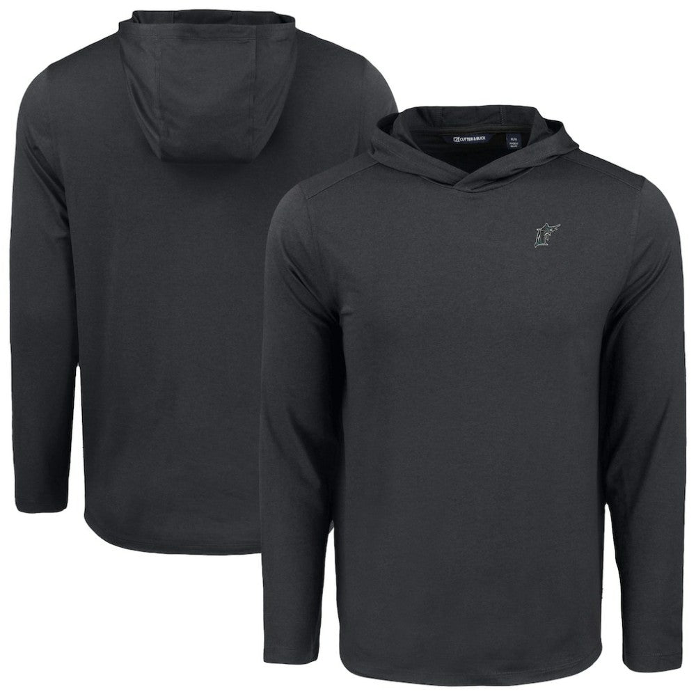 Miami Marlins Cutter & Buck Coastline Epic Comfort Recycled Eco Hoodie Long Sleeve T-Shirt | MLB Online