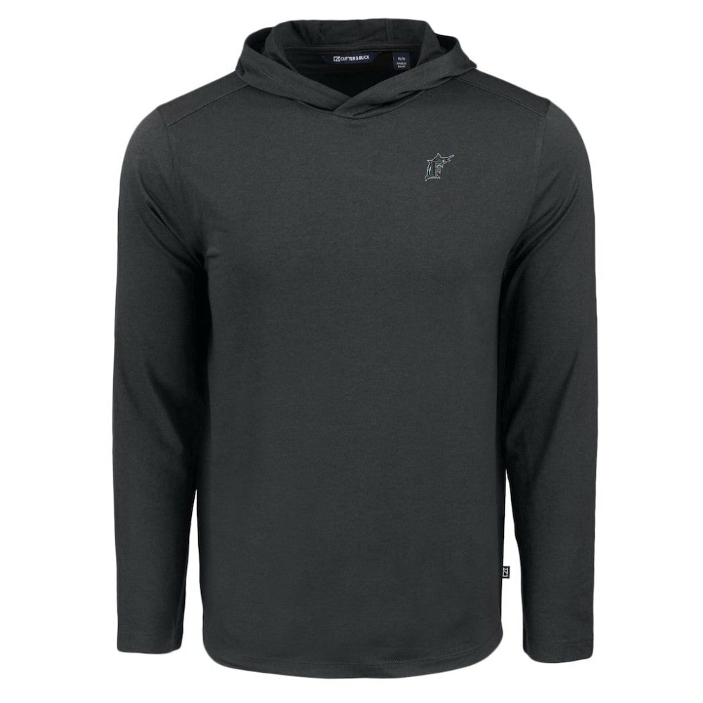 Miami Marlins Cutter & Buck Coastline Epic Comfort Recycled Eco Hoodie Long Sleeve T-Shirt | MLB Online