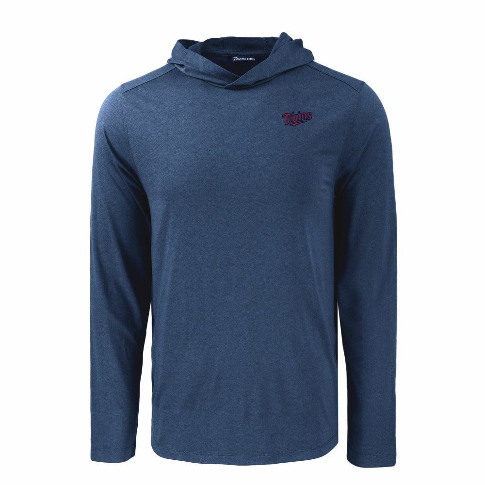 Minnesota Twins Cutter & Buck Coastline Epic Comfort Recycled Eco Hoodie Long Sleeve T-Shirt | MLB Shop