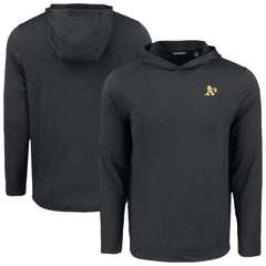 Athletics Cutter & Buck Coastline Epic Comfort Recycled Eco Hoodie Long Sleeve T-Shirt | MLB For sale