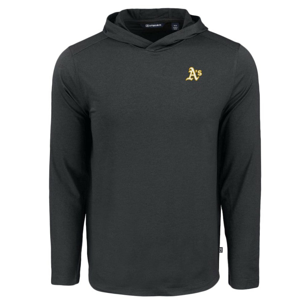 Athletics Cutter & Buck Coastline Epic Comfort Recycled Eco Hoodie Long Sleeve T-Shirt | MLB For sale