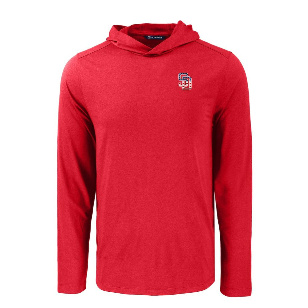 San Diego Padres Cutter & Buck Coastline Epic Comfort Recycled Eco Hoodie Long Sleeve T-Shirt | MLB Outlet