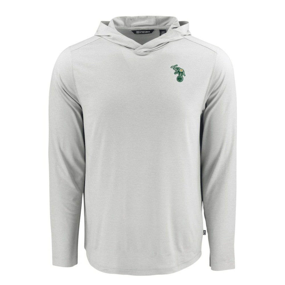 Athletics Cutter & Buck Coastline Epic Comfort Recycled Eco Hoodie Long Sleeve T-Shirt | MLB Sale