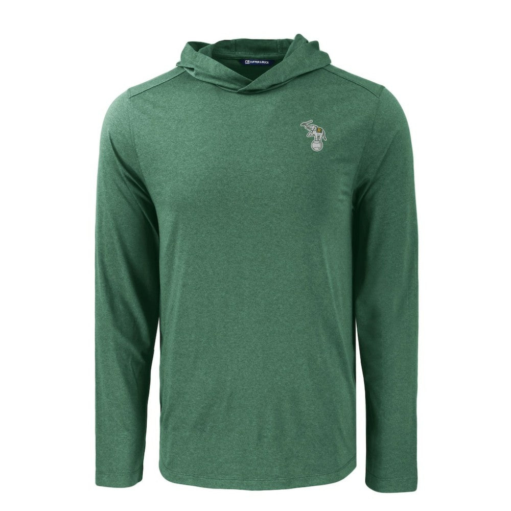 Athletics Cutter & Buck Coastline Epic Comfort Recycled Eco Hoodie Long Sleeve T-Shirt | MLB Shop