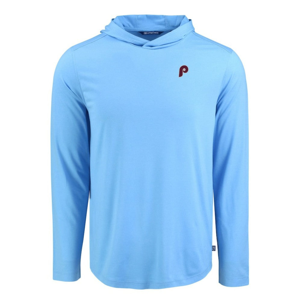 Philadelphia Phillies Cutter & Buck Coastline Epic Comfort Recycled Eco Hoodie Long Sleeve T-Shirt | MLB US
