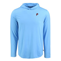 Philadelphia Phillies Cutter & Buck Coastline Epic Comfort Recycled Eco Hoodie Long Sleeve T-Shirt | MLB US