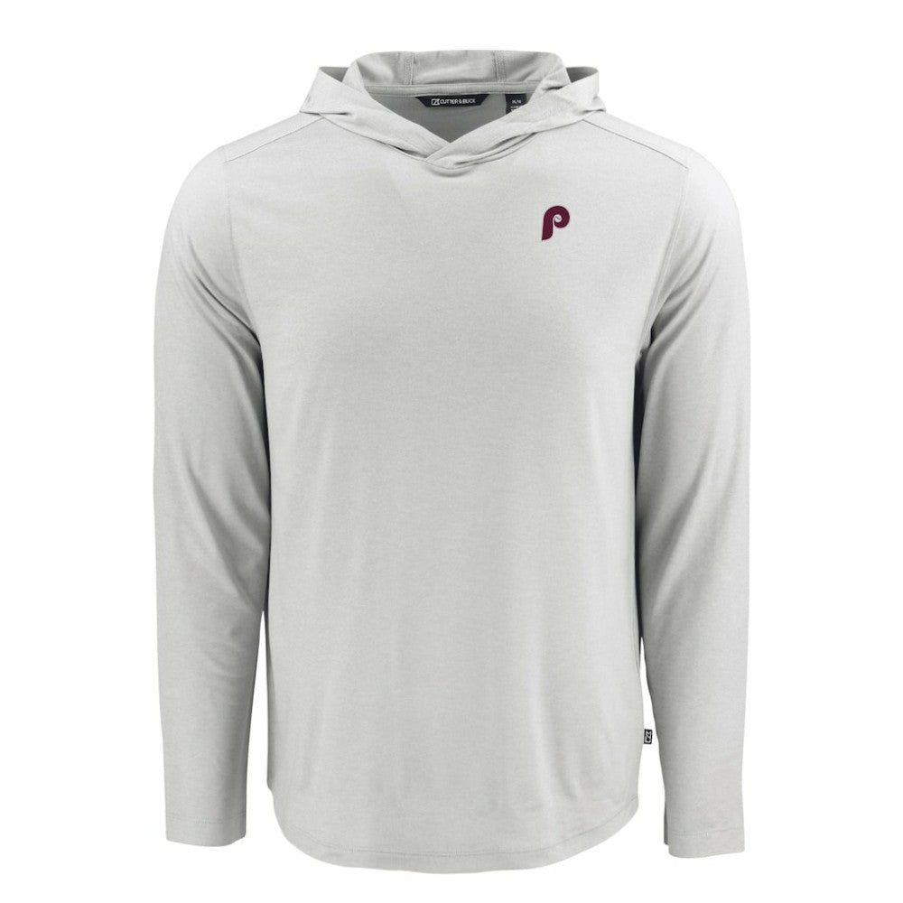 Philadelphia Phillies Cutter & Buck Coastline Epic Comfort Recycled Eco Hoodie Long Sleeve T-Shirt | MLB US