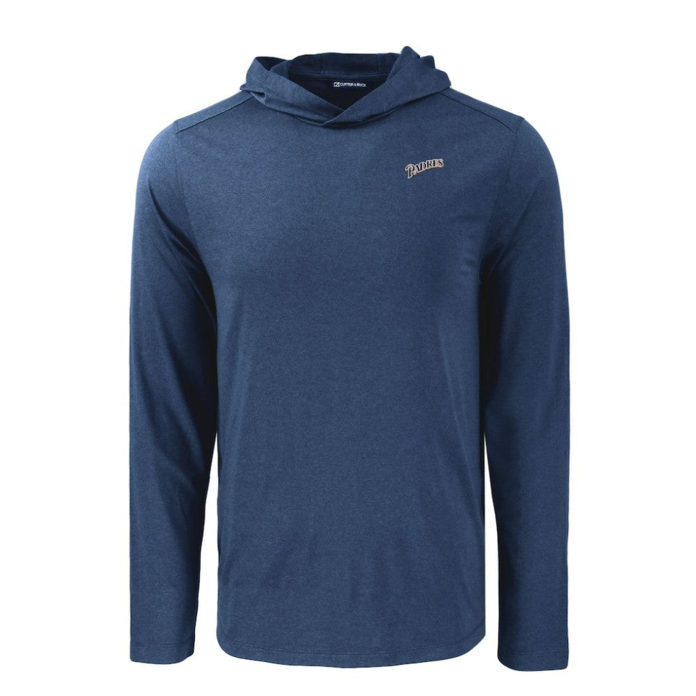 San Diego Padres Cutter & Buck Coastline Epic Comfort Recycled Eco Hoodie Long Sleeve T-Shirt | MLB US