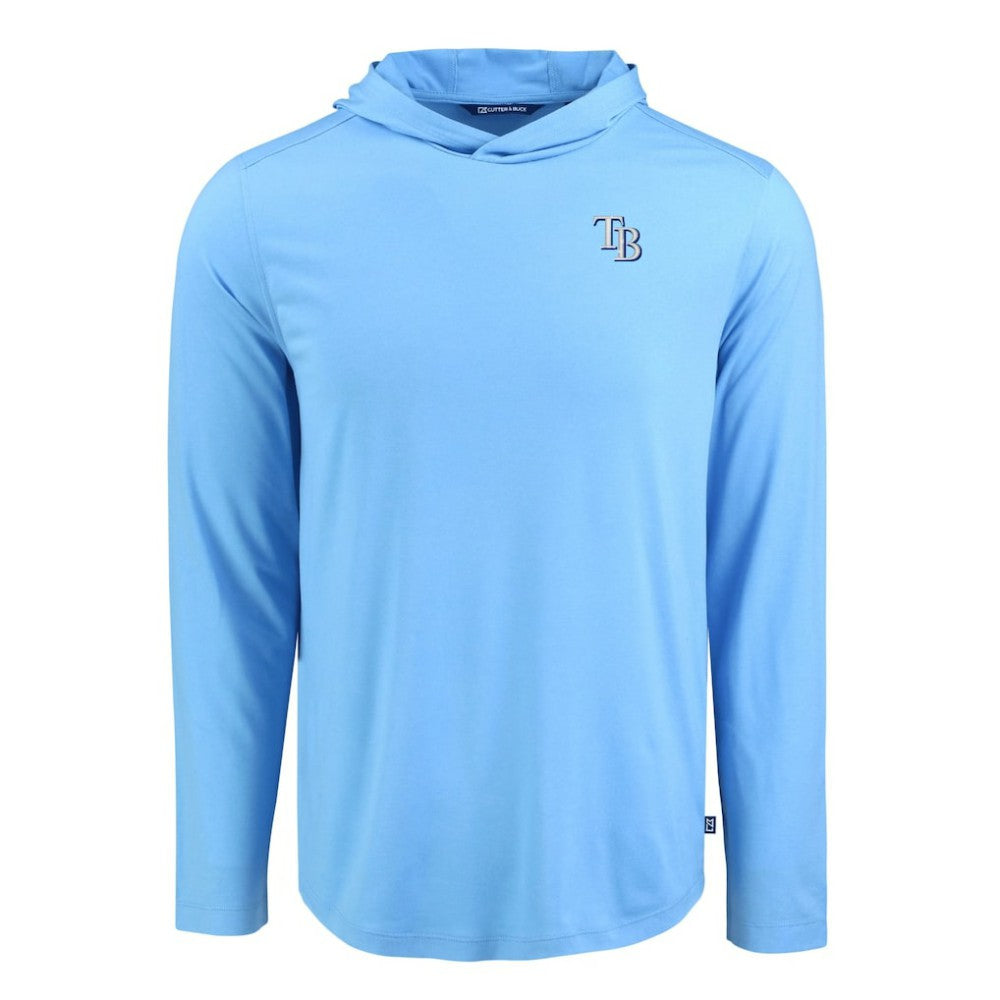 Tampa Bay Rays Cutter & Buck Coastline Epic Comfort Recycled Eco Hoodie Long Sleeve T-Shirt | MLB Shop