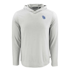 Tampa Bay Rays Cutter & Buck Coastline Epic Comfort Recycled Eco Hoodie Long Sleeve T-Shirt | MLB New