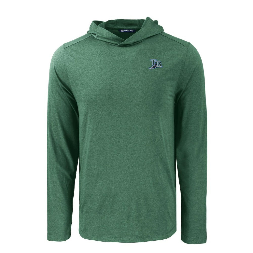Tampa Bay Rays Cutter & Buck Coastline Epic Comfort Recycled Eco Hoodie Long Sleeve T-Shirt | MLB Outlet
