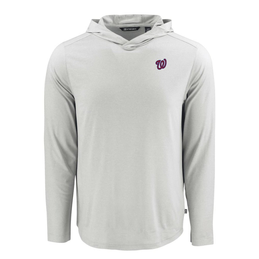 Washington Nationals Cutter & Buck Coastline Epic Comfort Recycled Eco Hoodie Long Sleeve T-Shirt | MLB Discount