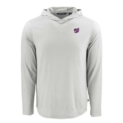 Washington Nationals Cutter & Buck Coastline Epic Comfort Recycled Eco Hoodie Long Sleeve T-Shirt | MLB Discount