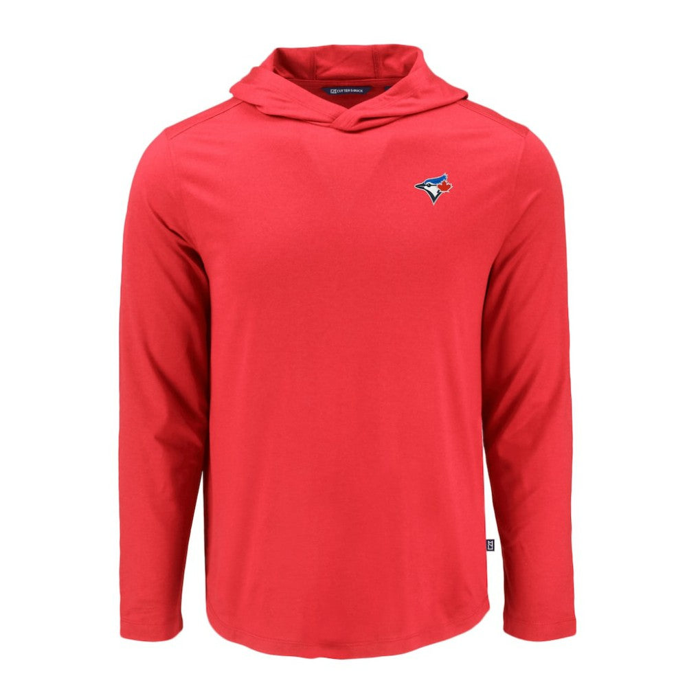 Toronto Blue Jays Cutter & Buck Coastline Epic Comfort Recycled Eco Hoodie Long Sleeve T-Shirt | MLB On Sale