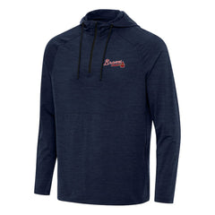 Atlanta Braves Antigua Spikes Quarter-Zip Pullover Hoodie | MLB On Sale