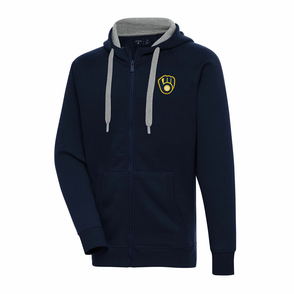 Milwaukee Brewers Antigua Big & Tall Victory Full-Zip Hoodie Jacket | MLB On Sale
