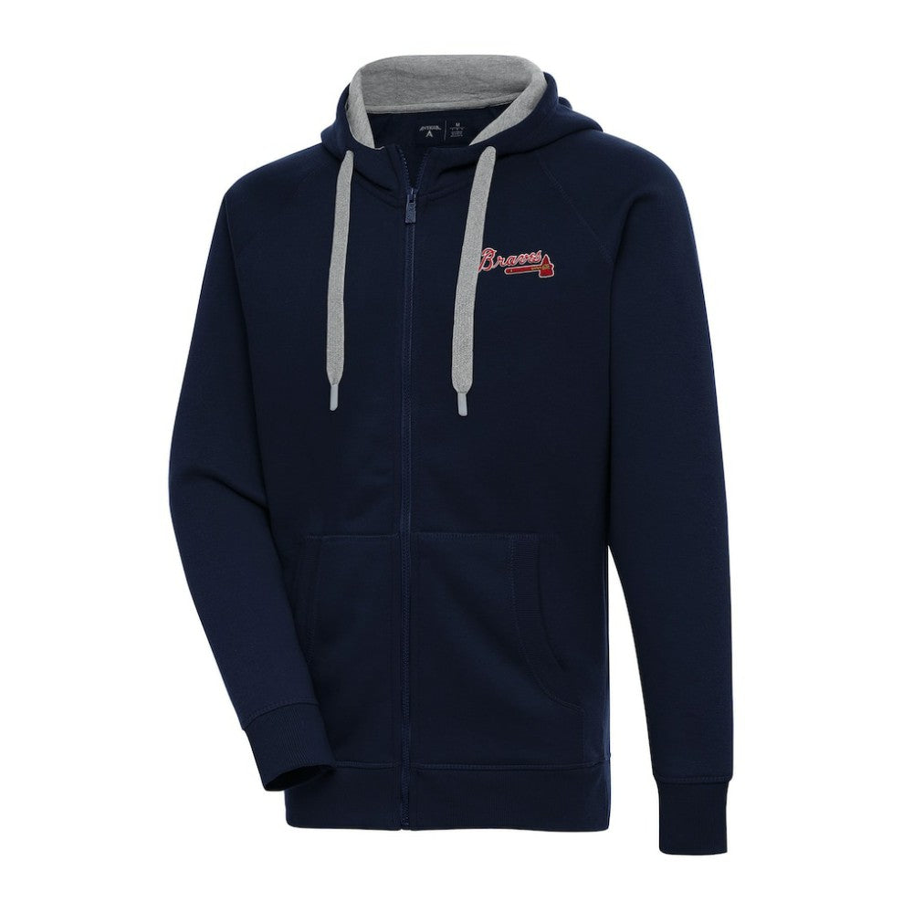 Atlanta Braves Antigua Big & Tall Victory Full-Zip Hoodie Jacket | MLB Discount
