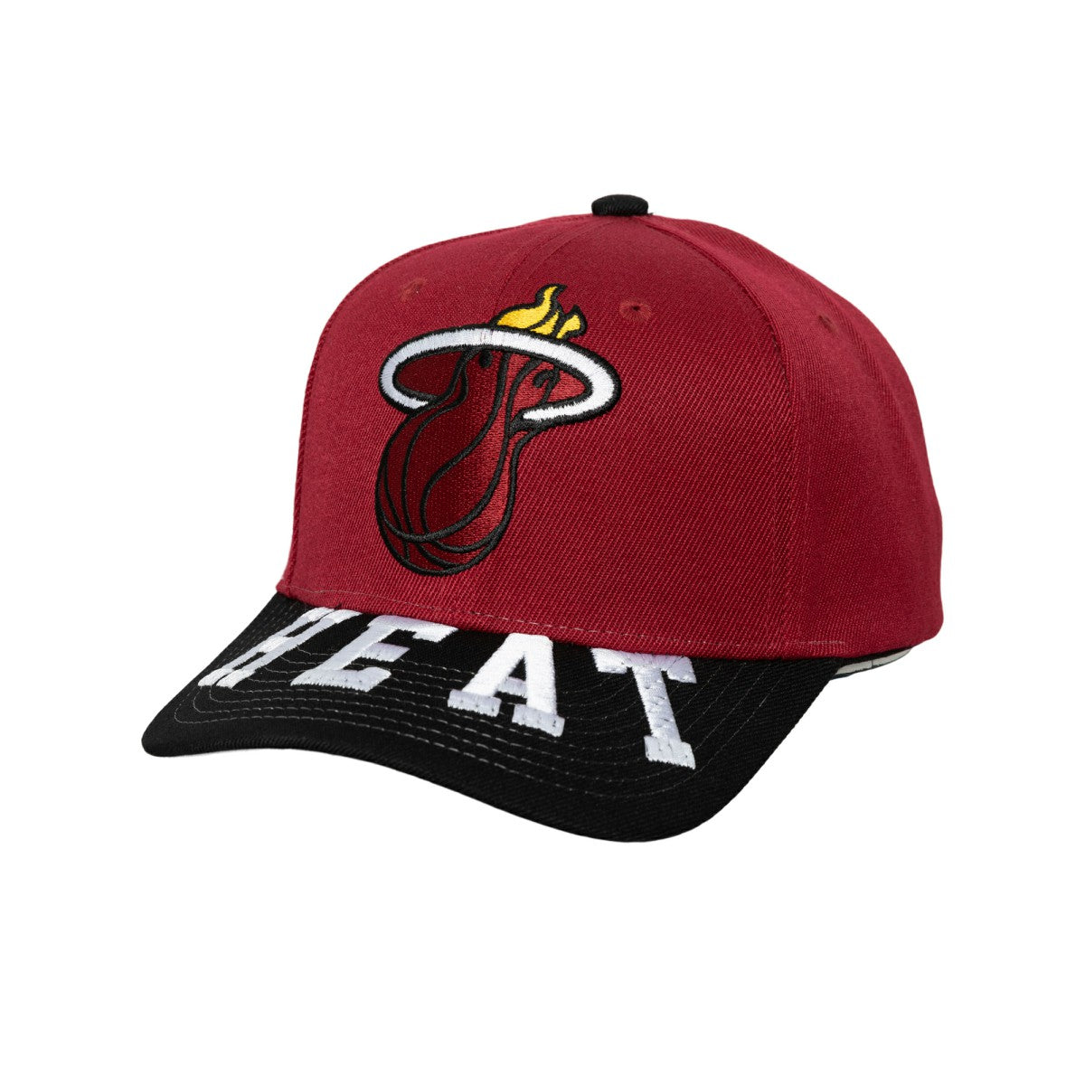 Miami Heat Underarch Two-Tone Pro Crown Snapback Hat Discount