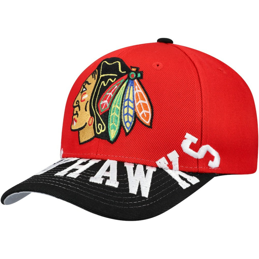 Chicago Blackhawks Mitchell & Ness Underarch Two-Tone Pro Crown Snapback Hat Sale
