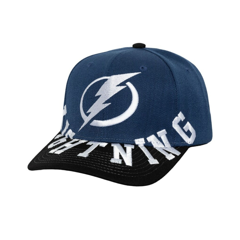 Tampa Bay Lightning Mitchell & Ness Underarch Two-Tone Pro Crown Snapback Hat Discount