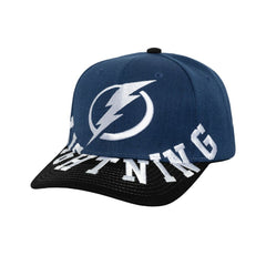 Tampa Bay Lightning Mitchell & Ness Underarch Two-Tone Pro Crown Snapback Hat Discount