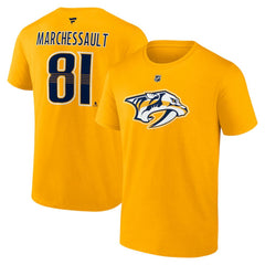 Jonathan Marchessault Nashville Predators Fanatics Authentic Stack Name & Number T-Shirt For Sale