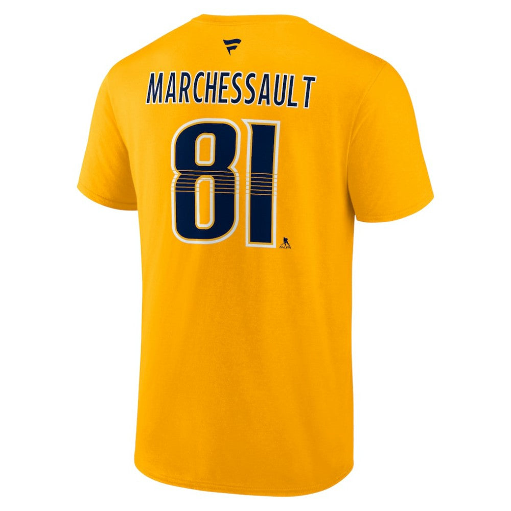 Jonathan Marchessault Nashville Predators Fanatics Authentic Stack Name & Number T-Shirt For Sale