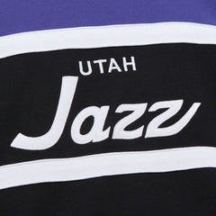 Utah Jazz Hardwood Classics Vintage Logo Head Coach Pullover Sweatshirt Outlet