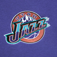 Utah Jazz Hardwood Classics Vintage Logo Head Coach Pullover Sweatshirt Outlet