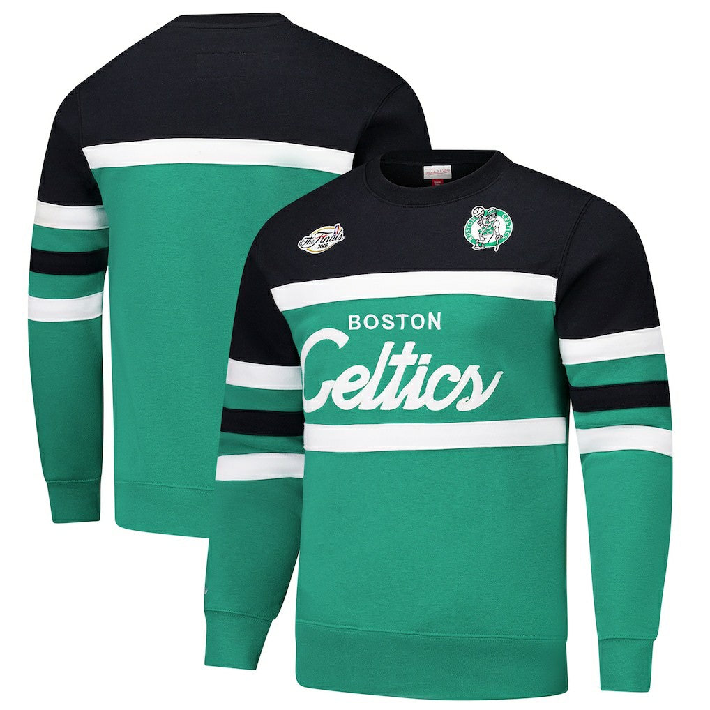 Boston Celtics Hardwood Classics Vintage Logo Head Coach Pullover Sweatshirt For Sale