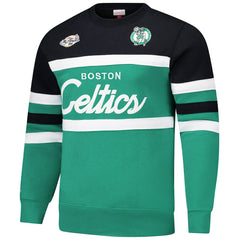 Boston Celtics Hardwood Classics Vintage Logo Head Coach Pullover Sweatshirt For Sale