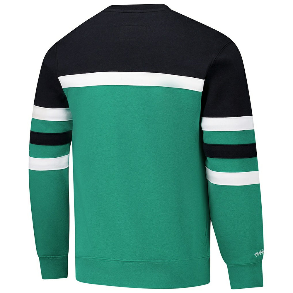 Boston Celtics Hardwood Classics Vintage Logo Head Coach Pullover Sweatshirt For Sale