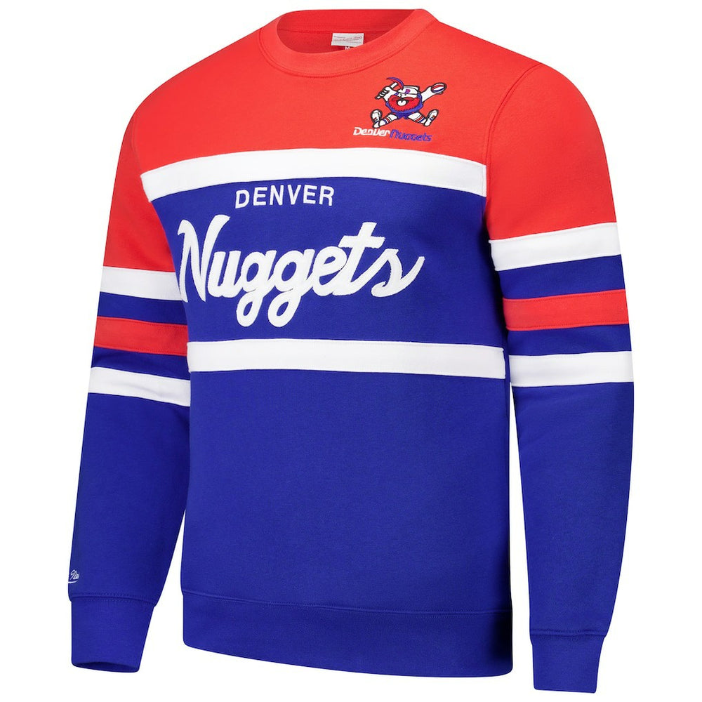 Denver Nuggets Hardwood Classics Vintage Logo Head Coach Pullover Sweatshirt sale Discount