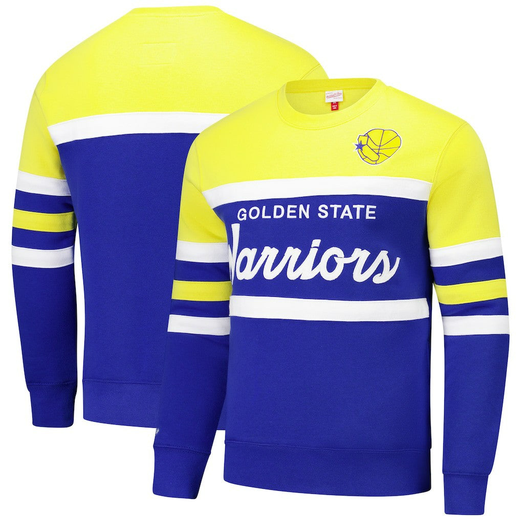 Golden State Warriors Hardwood Classics Vintage Logo Head Coach Pullover Sweatshirt sale On Sale