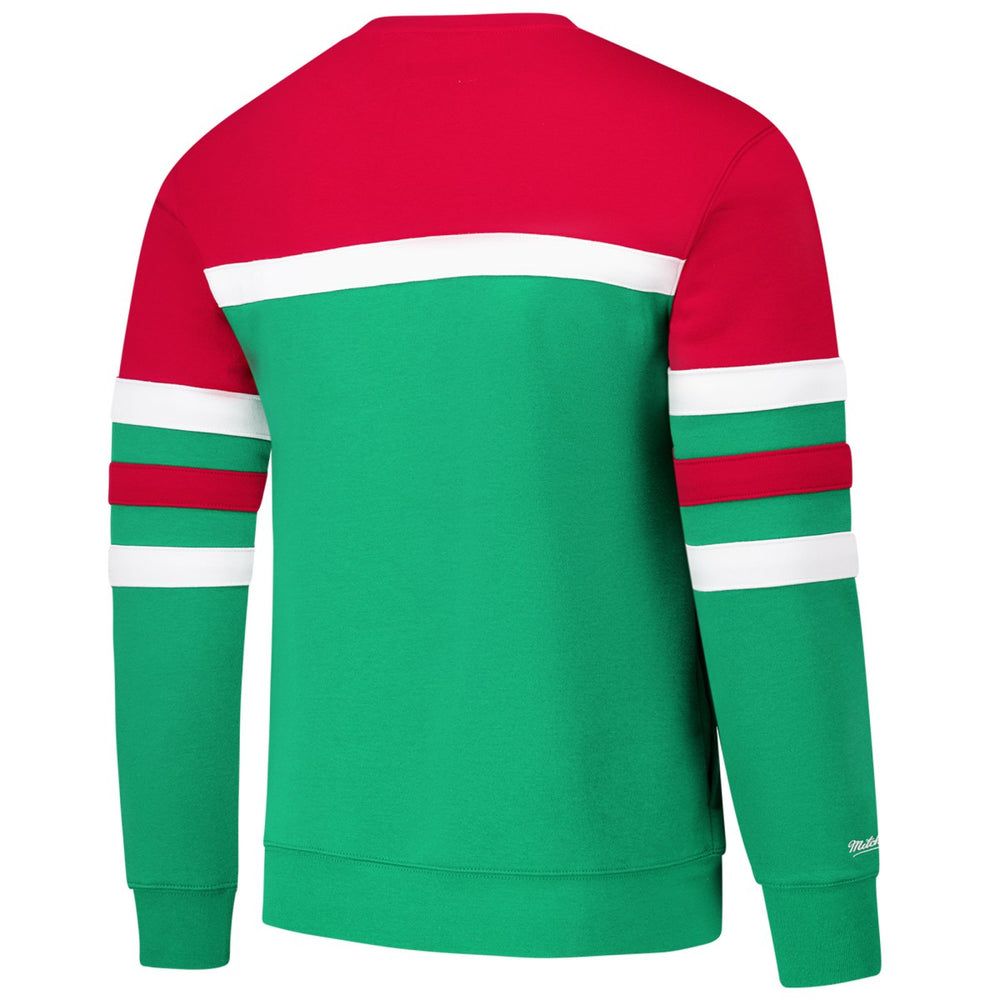 Milwaukee Bucks Hardwood Classics Vintage Logo Head Coach Pullover Sweatshirt On Sale