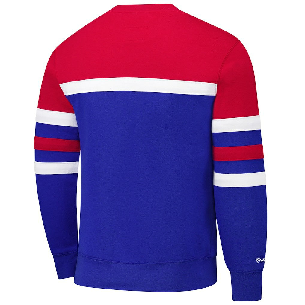 Philadelphia 76ers Hardwood Classics Vintage Logo Head Coach Pullover Sweatshirt On Sale