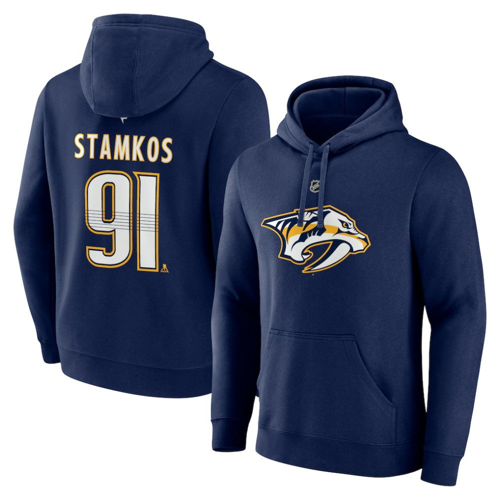 Steven Stamkos Nashville Predators Fanatics Authentic Stack Name & Number Tri-Blend Pullover Hoodie Outlet