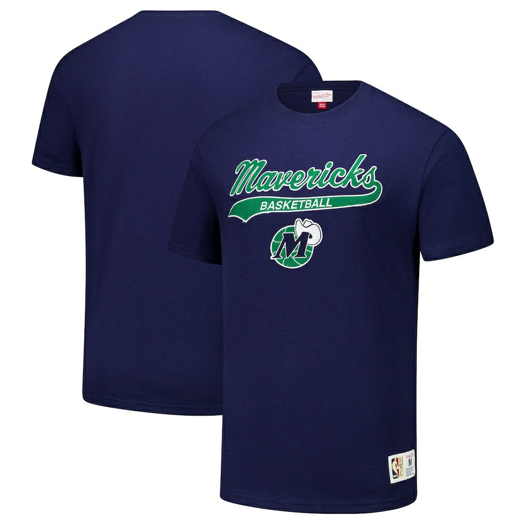Dallas Mavericks Hardwood Classics Felt Applique Slub T-Shirt sale Online