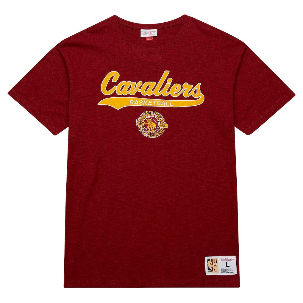 Cleveland Cavaliers Hardwood Classics Felt Applique Slub T-Shirt sale Online
