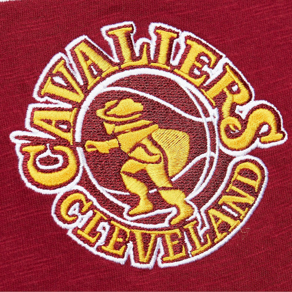 Cleveland Cavaliers Hardwood Classics Felt Applique Slub T-Shirt sale Online