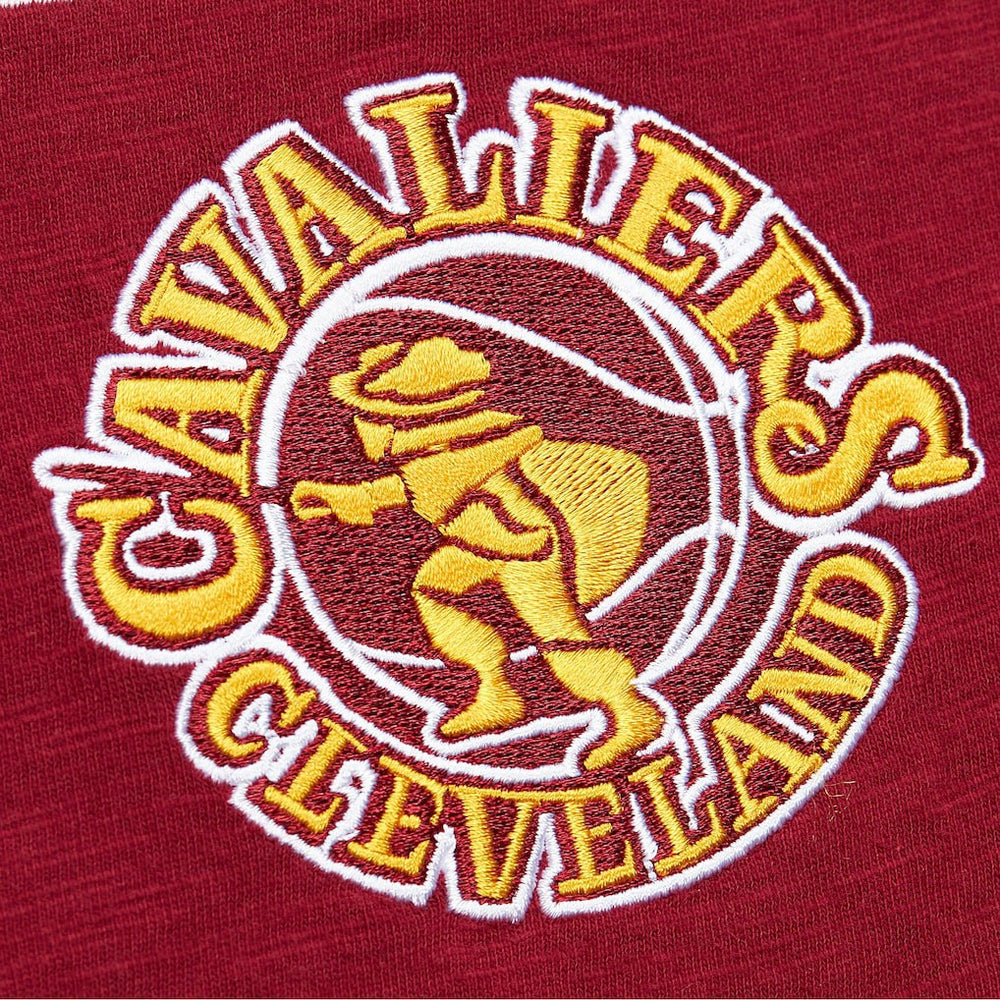 Cleveland Cavaliers Hardwood Classics Felt Applique Slub T-Shirt sale Online