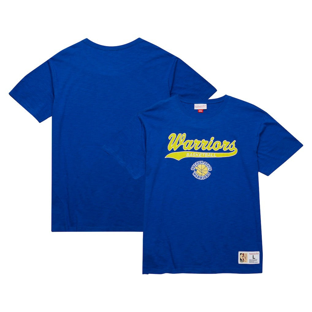 Golden State Warriors Hardwood Classics Felt Applique Slub T-Shirt sale Discount