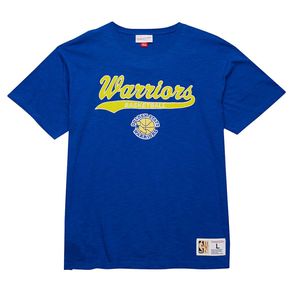 Golden State Warriors Hardwood Classics Felt Applique Slub T-Shirt sale Discount