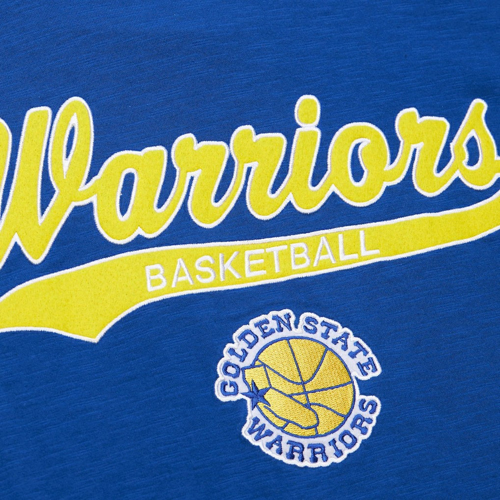 Golden State Warriors Hardwood Classics Felt Applique Slub T-Shirt sale Discount