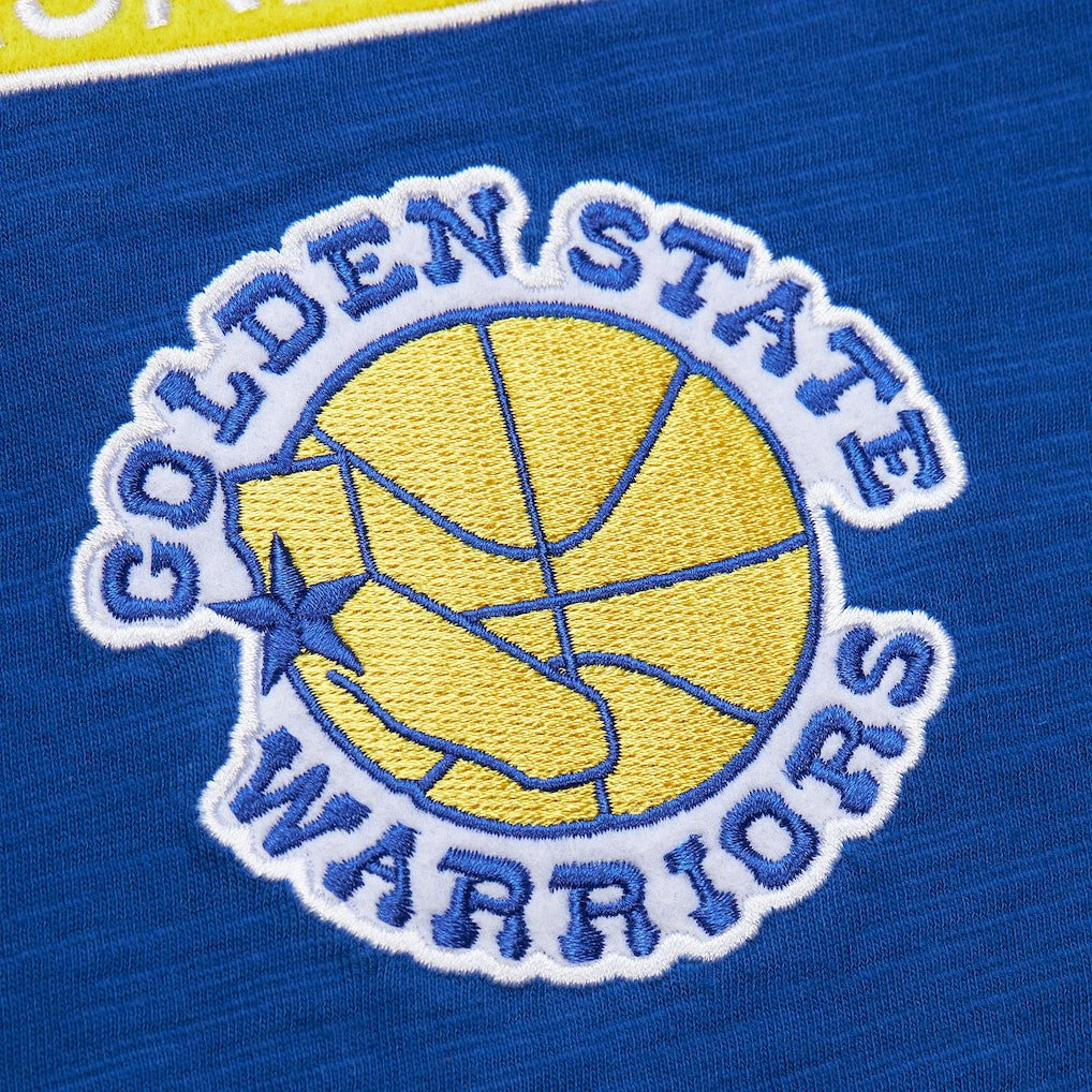 Golden State Warriors Hardwood Classics Felt Applique Slub T-Shirt sale Discount