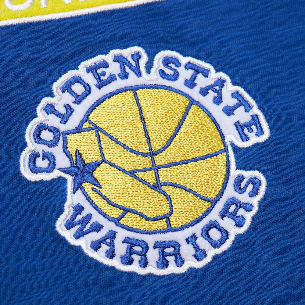 Golden State Warriors Hardwood Classics Felt Applique Slub T-Shirt sale Discount